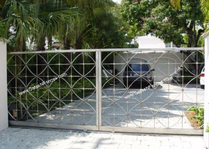 Metal Driveway Gate |  Custom Metal Security Entrance Gate - Aluminum or Wrought Iron