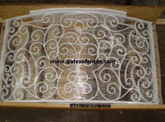 Custom Railings Metal Railing Design Ready to ship - inside the crate in white