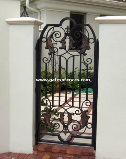 Mediterranian Design Garden Gate -- can be made as a matching driveway gate