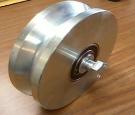 6 inch Groove Wheel Double Bearing no bracket 2000lbs capacity, can be use with ouir cover wheel box