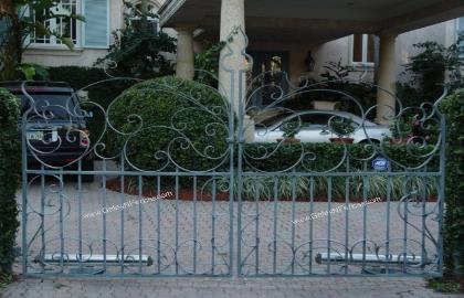 Safety Design Driveway Iron Electric Gate | Automatic Security Entrance Iron Gate 