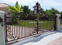 Aluminum Custom Driveway Gates - Decorative  Wrought Iron Custom Gates