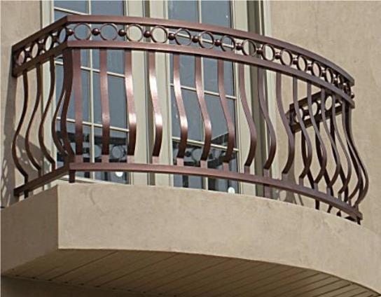 Custom Belly Railing, Old Style Belly Railing with a Modern Flair in Aluminum