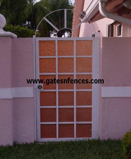 Modetrn Design Garden Gate in Aluminum with or without backing in any color