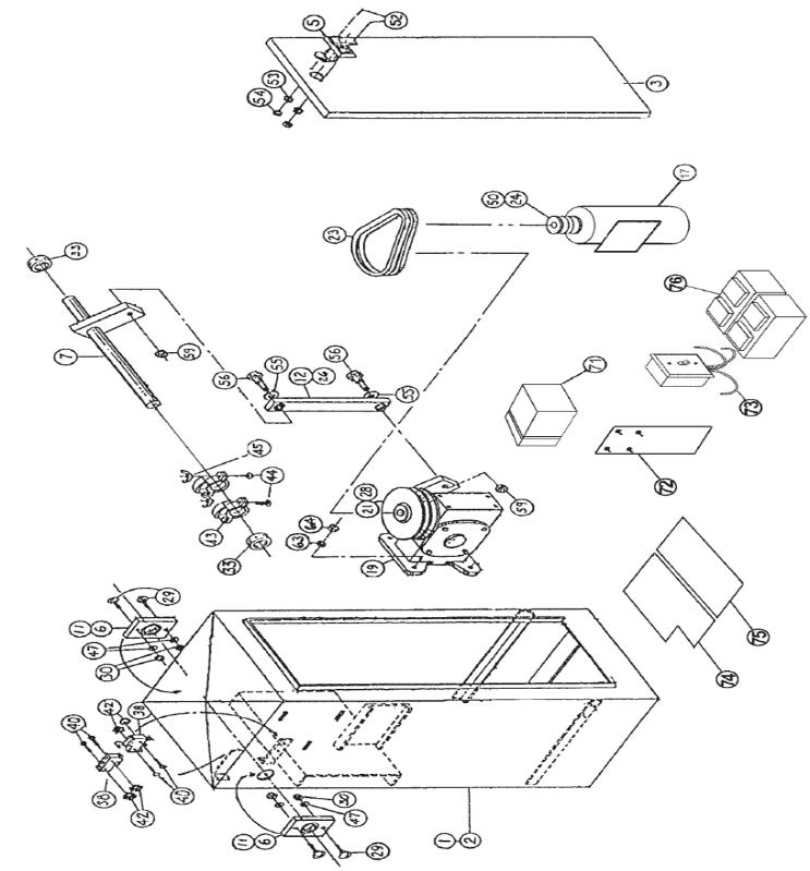 OSCO LINEAR BGU Arm Assembly Drive Shaft Power Disconnect Bearing Reducer Motor Pulley V Belt