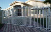 Driveway Outdoor Aluminum or Wrought Iron Gate | Aluminum or Wrought Iron Driveway Gate 